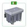 Thùng Rác Đôi Âm Tủ Gắn Cánh Ray Giảm Chấn